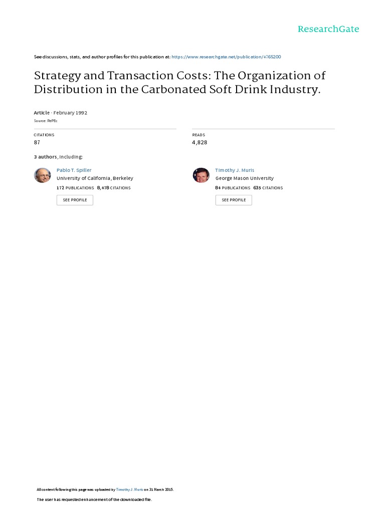 Pepsi's Distribution Strategy Shift | PDF | Pepsi | The Coca Cola Company
