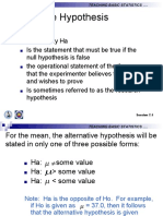 Alternative Hypothesis: Teaching Basic Statistics