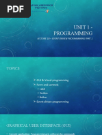 Unit 1 - Programming: Lecture 10 - Event-Driven Programming Part 1