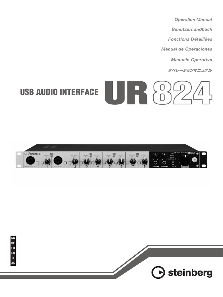 Usb Audio Interface: EN DE FR ES IT | PDF | Microphone | Amplifier