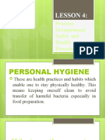 Lesson 4: Practice Occupational Safety and Health Procedures - Personal Hygiene