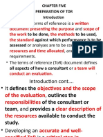 Preparing Terms of Reference (TOR