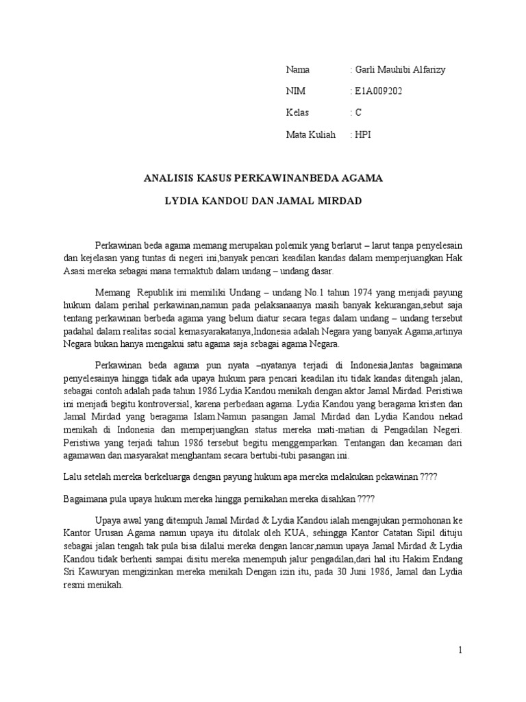 analisis perkawinan beda agama