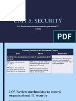 Unit 5: Security: LO3 Review Mechanisms To Control Organisational IT
