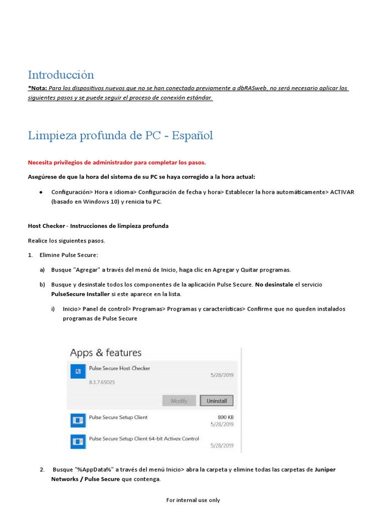 Deep Clean Instructionsv33 | PDF | explorador de Internet | Windows 10