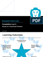 EU Law Lecture 11 - Competition Law 2 (Abuse of Dominant Position)