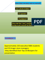 Following Questions That You May Ask To Yourself: Am I Afraid of Failure? of Exposure?