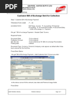 Bill of Exchange Sent For Collection