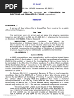 Petitioner Respondents: Arsenio A. Agustin, Commission On Elections and Salvador S. Pillos