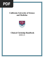 Clinical Clerkship Handbook