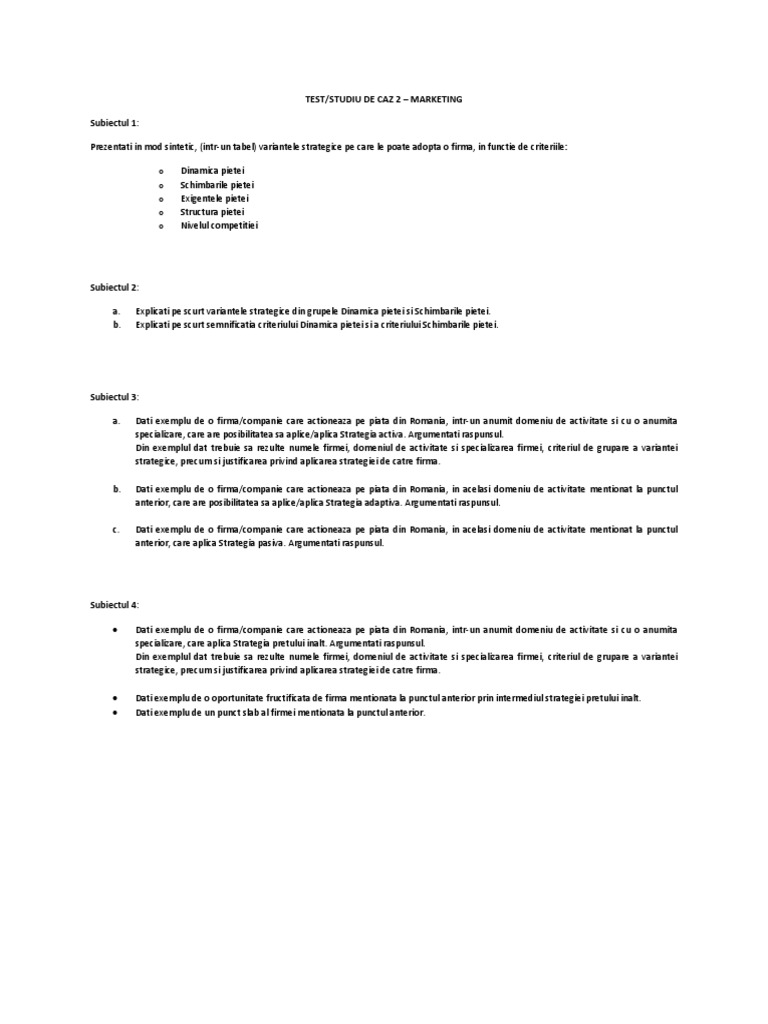 Studiu-De-Caz Test 2 | PDF