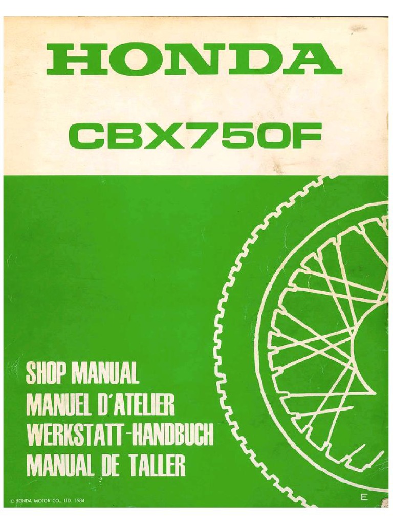 CBX 750 F 84 Service Manual PDF | PDF