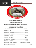 Debretabor University Technology Faculity Department of Information Technology Online Shopping System