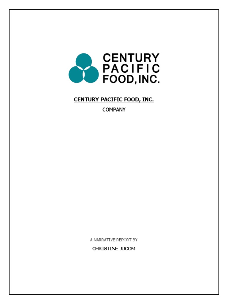 Century Pacific Food, Inc. Company PDF Information Privacy
