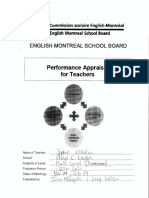 English Montreal School Board: Pérformanceappraisal For Teachers