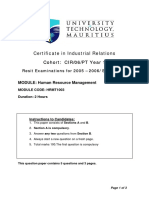 Certificate in Industrial Relations Cohort: CIR/06/PT Year 1