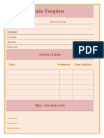 Free Agenda Template-WPS Office