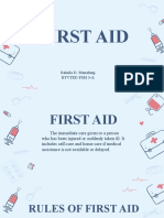 First Aid: Reinila D. Manalang Btvted FSM 3-A