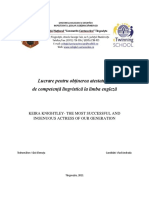 Lucrare Pentru Obținerea Atestatului de Competență Lingvistică La Limba Engleză