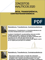 Resistência, Transferência, Contratransferência