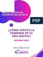 Informe Final Encuesta Brecha Digital en Contexto Covid-19 - Media Chicas - Fundación Conocimiento Abierto