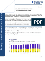 Comunicat TI-Romania_Perceptia Coruptiei in 2019