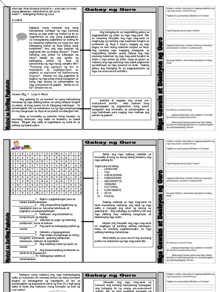 AP GR 8 Q1 Teaching Guide 1 Part 2 | PDF
