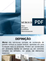 Muros de Arrimo: Tipos, Drenagem, Estabilidade e Dimensionamento