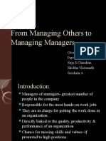 From Managing Others To Managing Managers: Group.3 Parvathi.S.Unni Suja.S.Chandran Shobha Viswanath Sreekala.A
