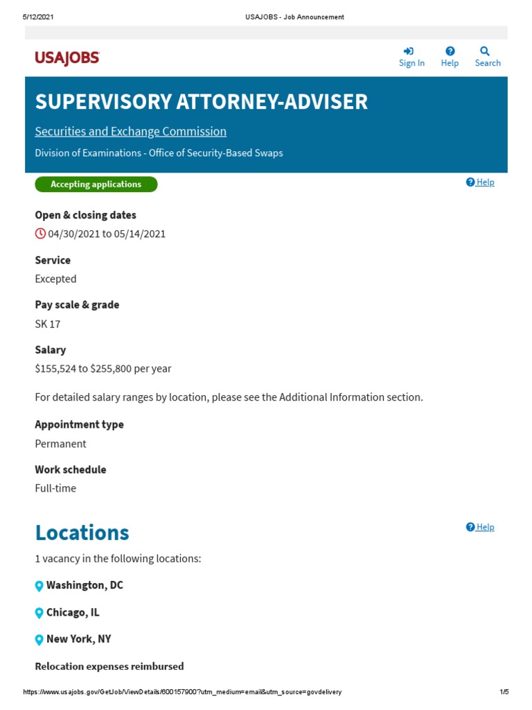 Sec Supervisory Attorney Adviser PDF