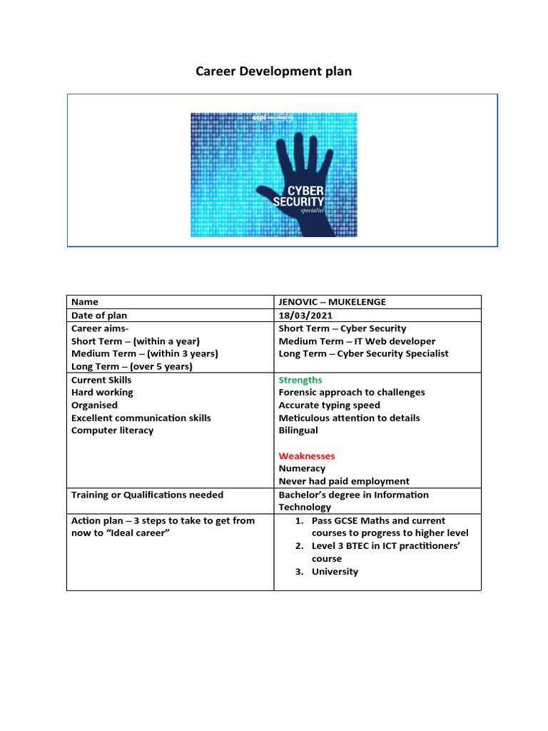 Career Development Plan PDF