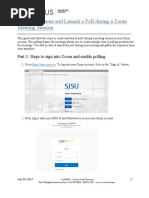 Steps To A Create and Launch A Poll During A Zoom Meeting Session