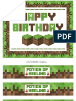 Free Minecraft Birthday Party Printables by Printabelle