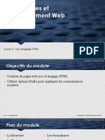 Cours 2 - Le Langage HTML