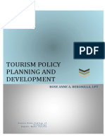 Tourism Policy Planning and Development: Rose Anne A. Beronilla, LPT