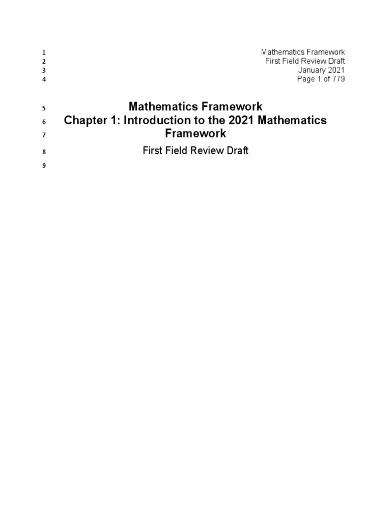 CA Math FW Draft Full, PDF, Learning Disability