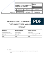 Procedimiento Uso Correcto Maquina de Soldar