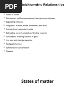 Chapter: 1 Stoichiometric Relationships: Subtopics