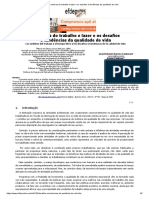 As Esferas Do Trabalho e Lazer e Os Desafios e Tendências Da Qualidade de Vida2