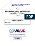 Trabajo Previo Primera Respuesta Materiales Peligroso Ejercicios