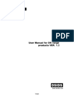 User Manual For DS Range D T VER 1 3 Products VER. 1.3