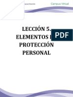 Leccion 5. Elementos de Proteccion Personal