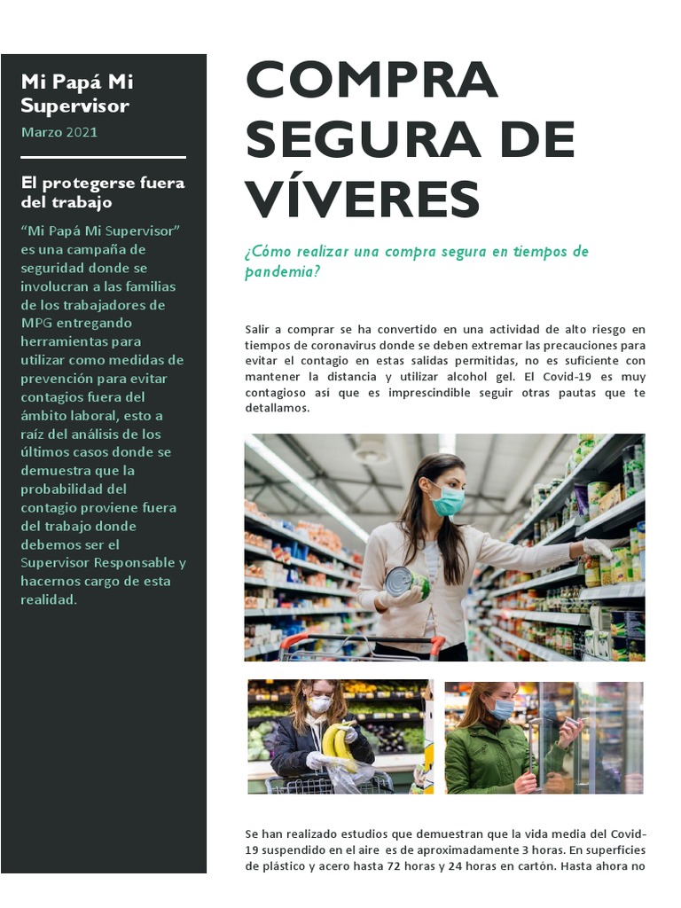 Compra Segura en Tiempos de Covid | PDF | Alimentos | Salud y bienestar