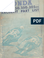 Honda Vintage Race Part List