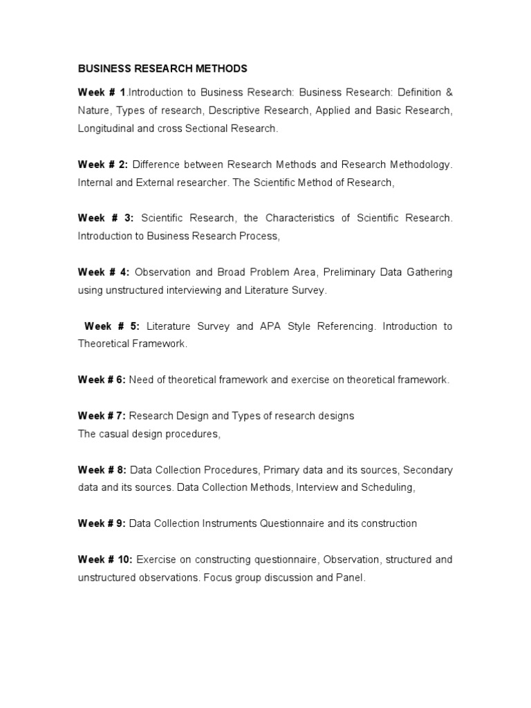 Business Research Methods Overview | PDF | Career & Growth