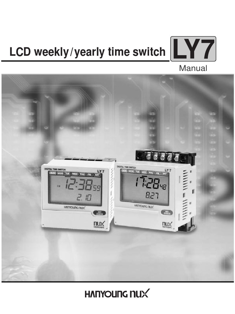 LCD Weekly / Yearly Time Switch: Manual | PDF | Switch | Power Supply