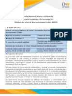 Syllabus Del Curso de Neuropsicología