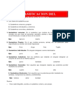 Clasificacion Del Sustantivo