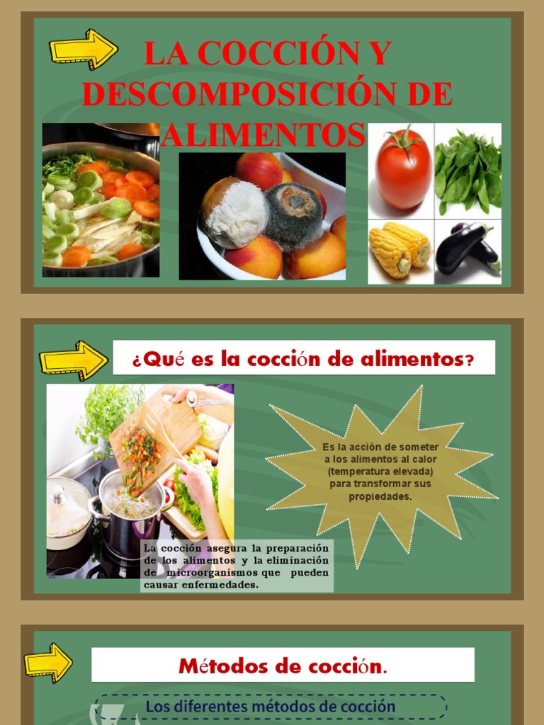 Cocción y descomposición de alimentos | PDF