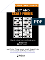 Lead Guitar Cheat Sheet Key Scale Finder V6